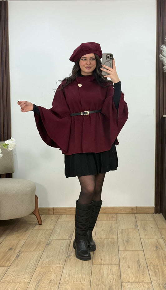 PONCHO BURGENDY 🍒