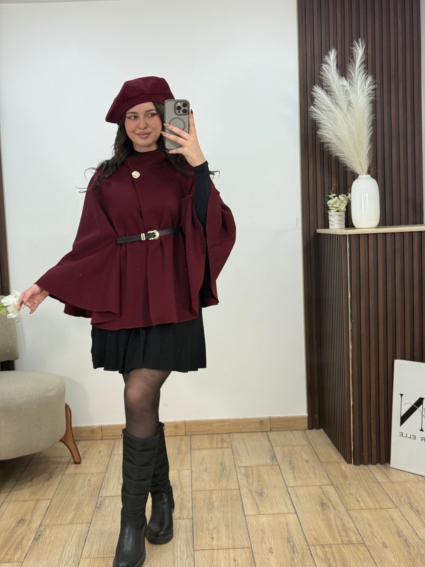PONCHO BURGENDY 🍒